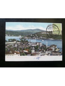 OSMANLI ARNAVUTKÖY ve BOĞAZ MANZARASI KARTPOSTAL 1904