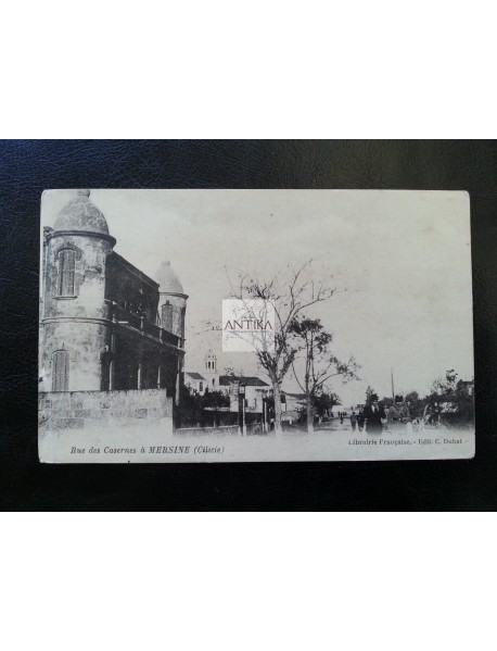 MERSİN KIŞLA CADDESİ OSMANLI KARTPOSTAL (C.DUBAT)