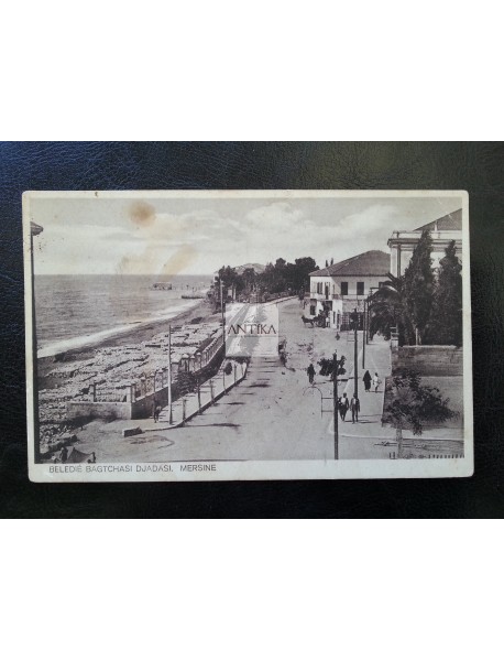 MERSİN BELEDİYE BAHÇESİ CADDESİ KARTPOSTAL (SAMİ ZADE İZZET)