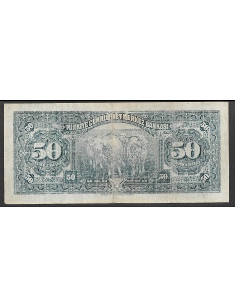 3.EMİSYON 2.TERTİP 50 TÜRK LİRASI (PAPYONLU 50 LİRA)