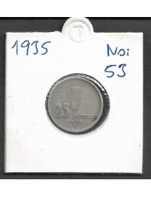 GÜMÜŞ 25 KURUŞ / 1935