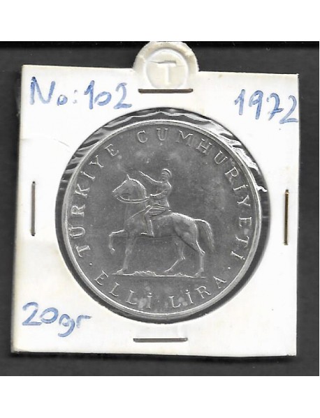 GÜMÜŞ 30 AĞUSTOS ZAFERİNİN 50.YIL DÖNÜMÜ HATIRA PARA / 1972