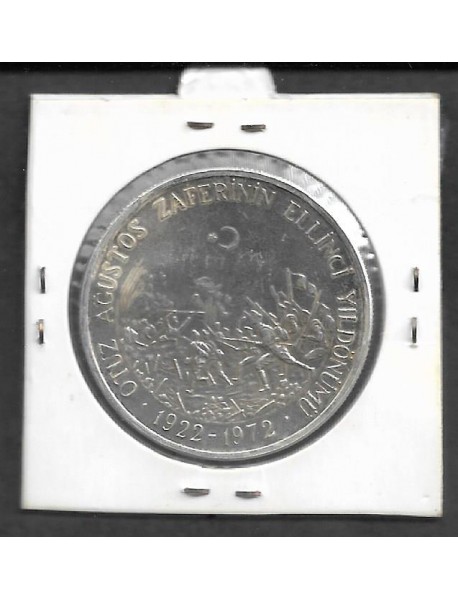 GÜMÜŞ 30 AĞUSTOS ZAFERİNİN 50.YIL DÖNÜMÜ HATIRA PARA / 1972