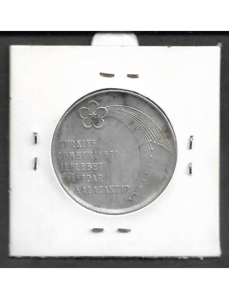 GÜMÜŞ TÜRKİYE CUMHURİYETİ'NİN 50.YILI HATIRA PARA / 1973