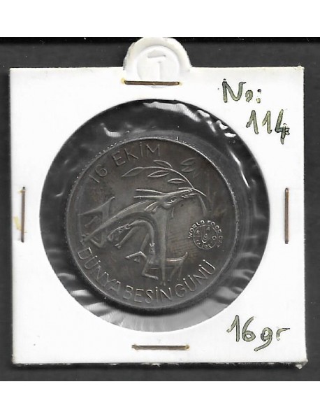 GÜMÜŞ F.A.O. 16 EKİM DÜNYA BESİN GÜNÜ HATIRA/1981