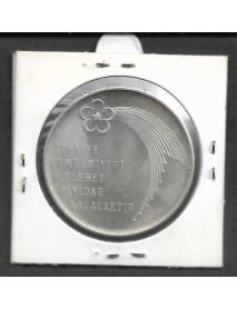 GÜMÜŞ TÜRKİYE CUMHURİYETİ'NİN 50.YILI HATIRA PARA / 1973