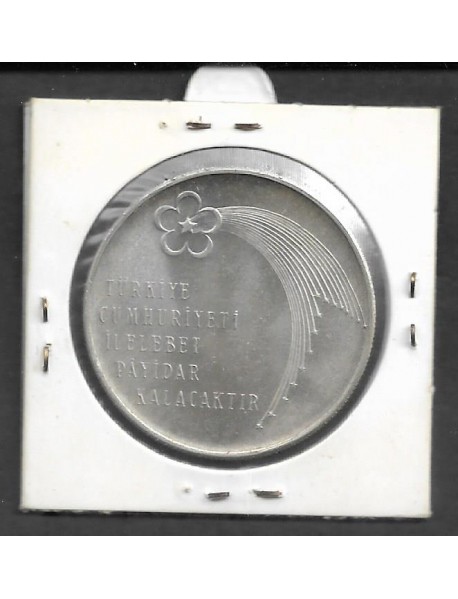 GÜMÜŞ TÜRKİYE CUMHURİYETİ'NİN 50.YILI HATIRA PARA / 1973