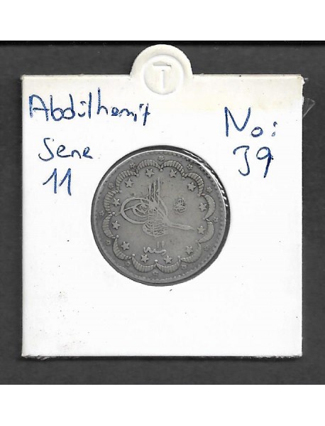 SULTAN ABDÜLHAMİD GÜMÜŞ 5 KURUŞ / 1293