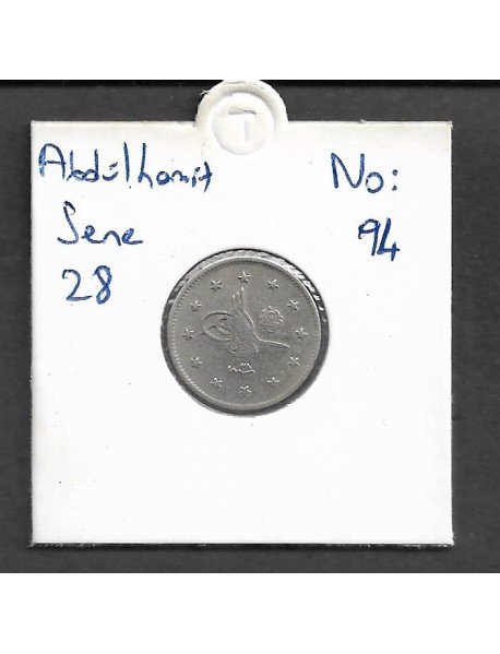 SULTAN ABDÜLHAMİD GÜMÜŞ 2 KURUŞ / 1293