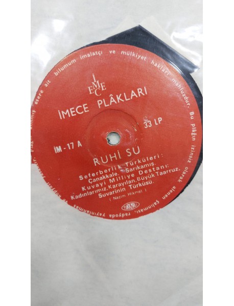 RUHİ SU SEFERBERLİK TÜRKÜLERİ (KAPAKSIZ)