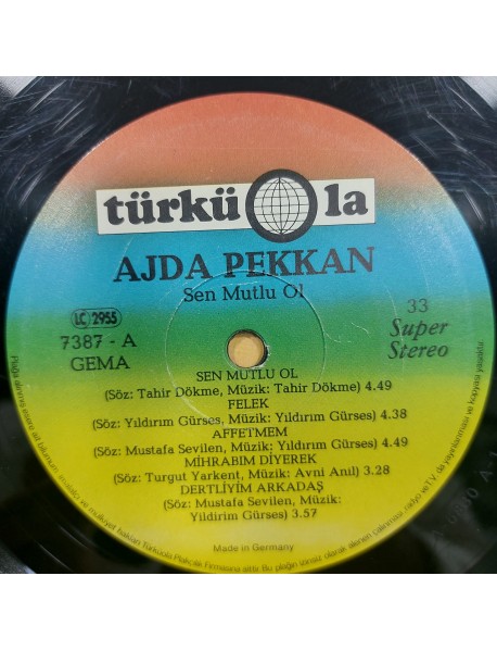 AJDA PEKKAN SEN MUTLU OL / TÜRKÜOLA (KAPAKSIZ)