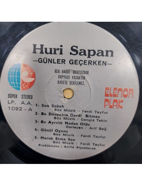 HURİ SAPAN GÜNLER GEÇERKEN (KAPAKSIZ)